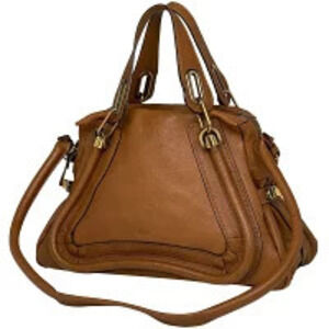 Chloe Paraty 2way Shoulder Bag Leather Brown